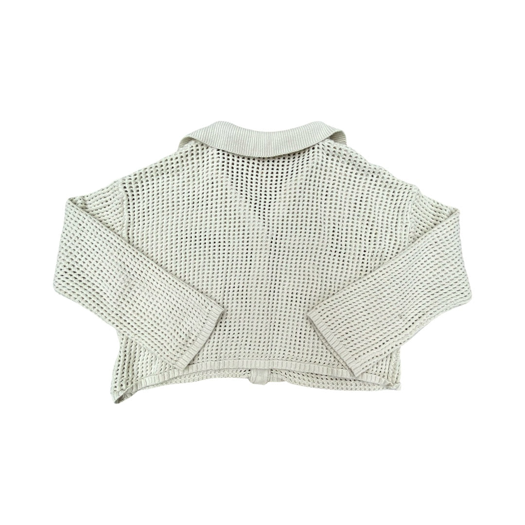 Sweater Cardigan By Moon And Madison In Ivory, Size:M
