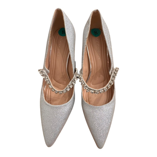 Shoes Heels Stiletto By Bcbgeneration In Silver, Size:8