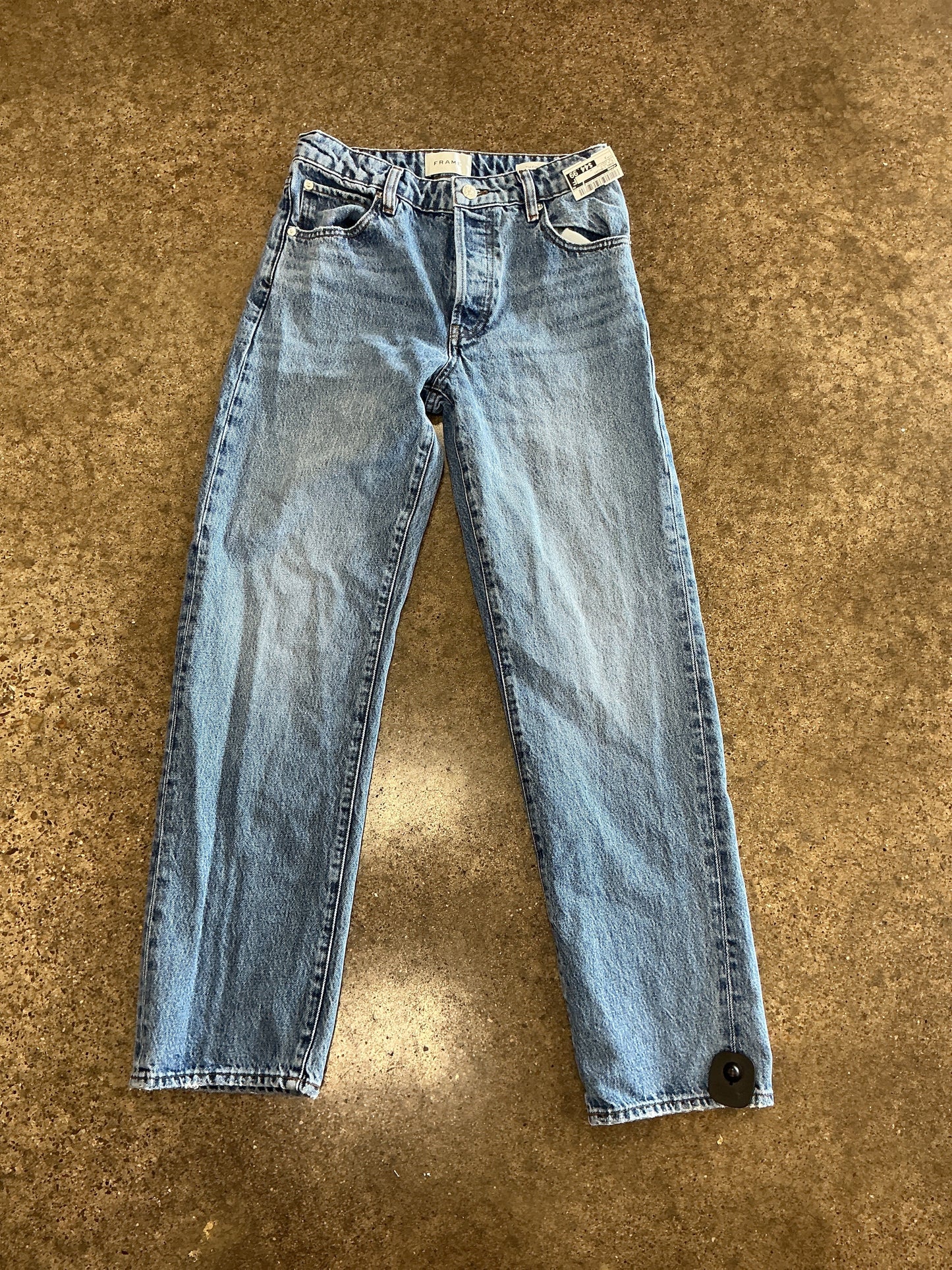Jeans Straight By Frame In Blue Denim, Size:2