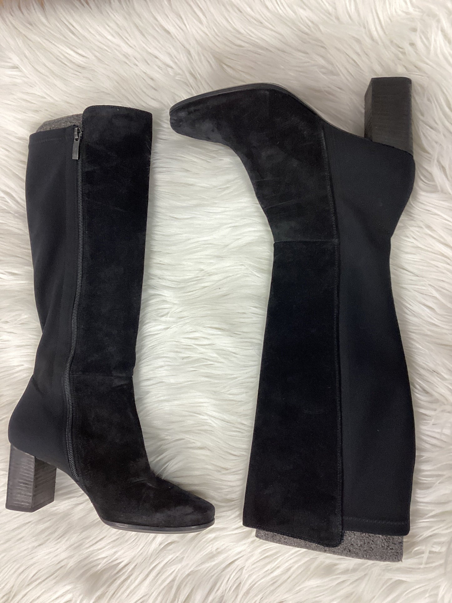 Boots Mid-Calf Heels By Paul Green In Black, Size:5.5