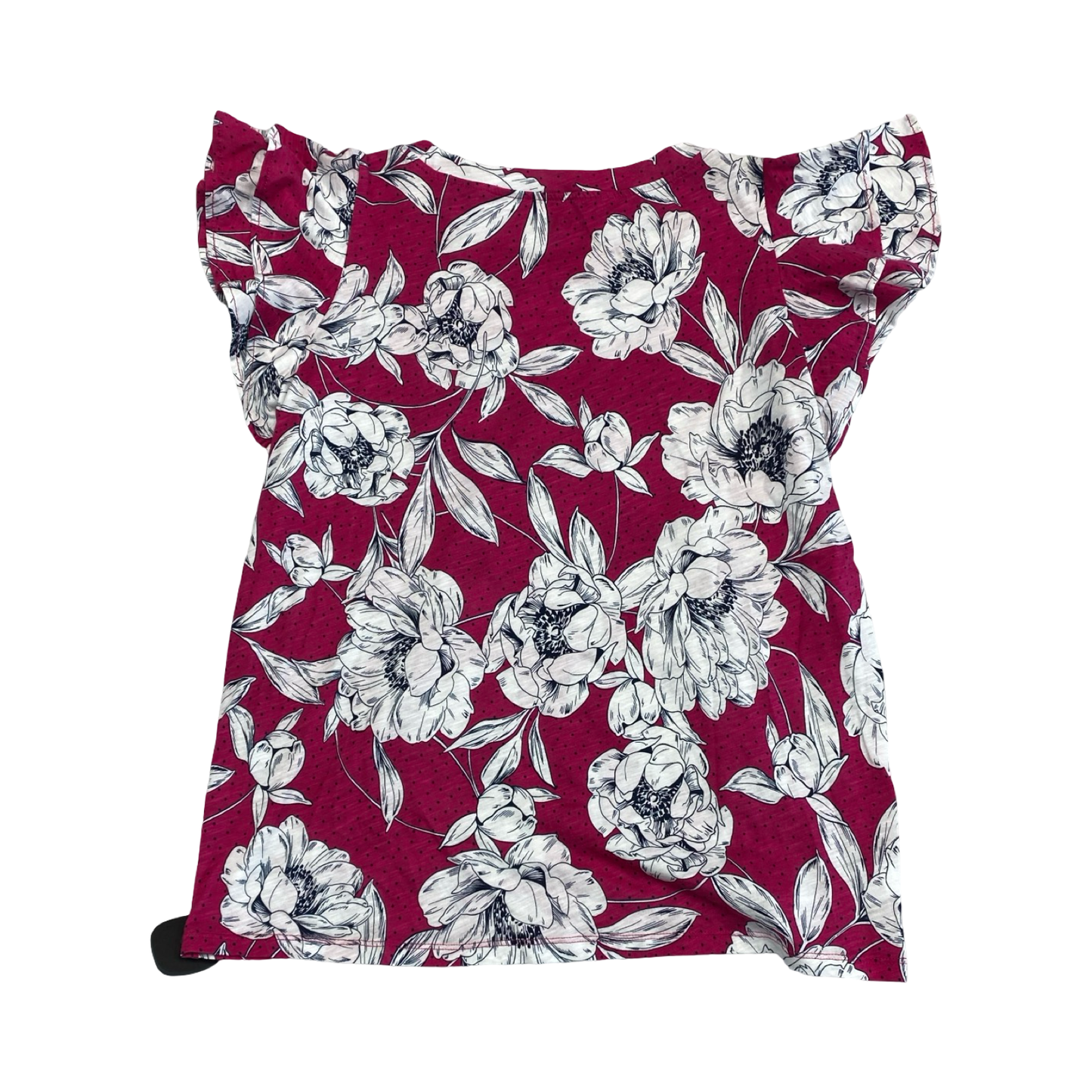 Top Ss By Loft In Pink & White, Size:M