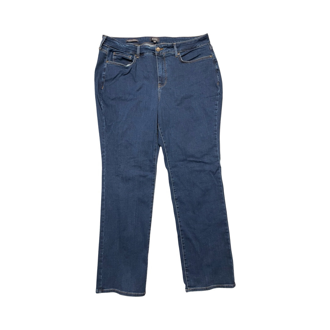 Jeans Straight By Not Your Daughters Jeans In Blue Denim, Size:18