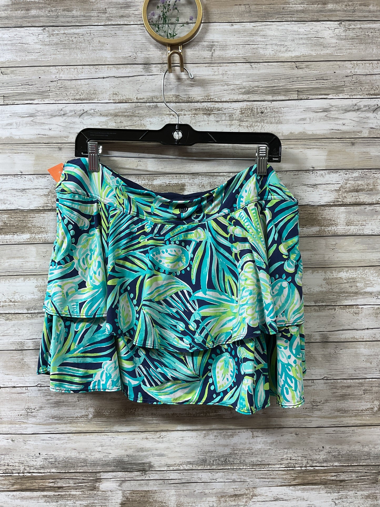 Skort Designer By Lilly Pulitzer In Blue & Green, Size:Xl