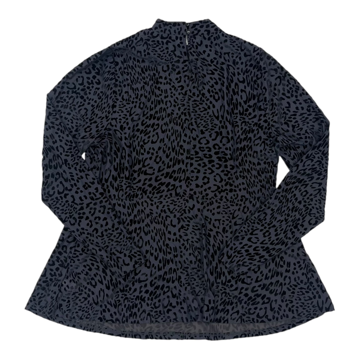 Blouse Ls By Lane Bryant In Leopard Print, Size:L