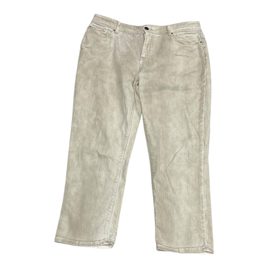 Jeans Cropped By Chicos In Tan Denim, Size:10
