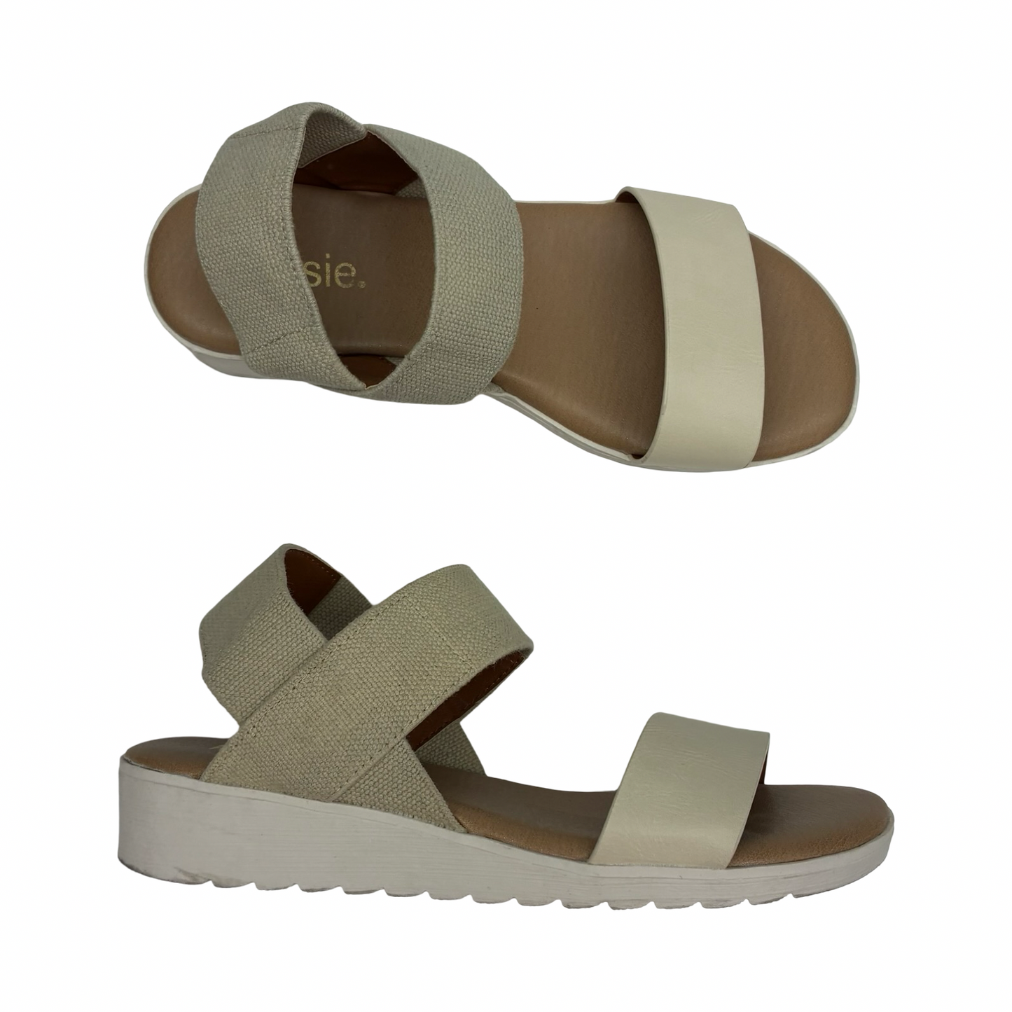 Sandals Flats By Kensie In Tan, Size:6