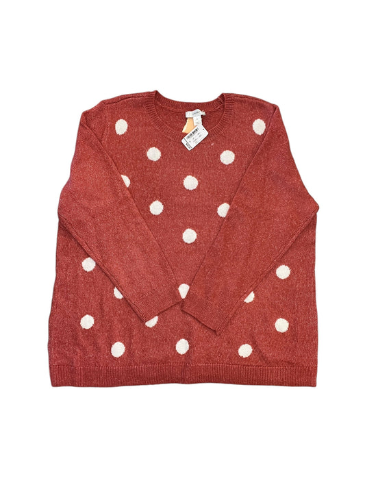 Sweater By Cj Banks In Red, Size:2X
