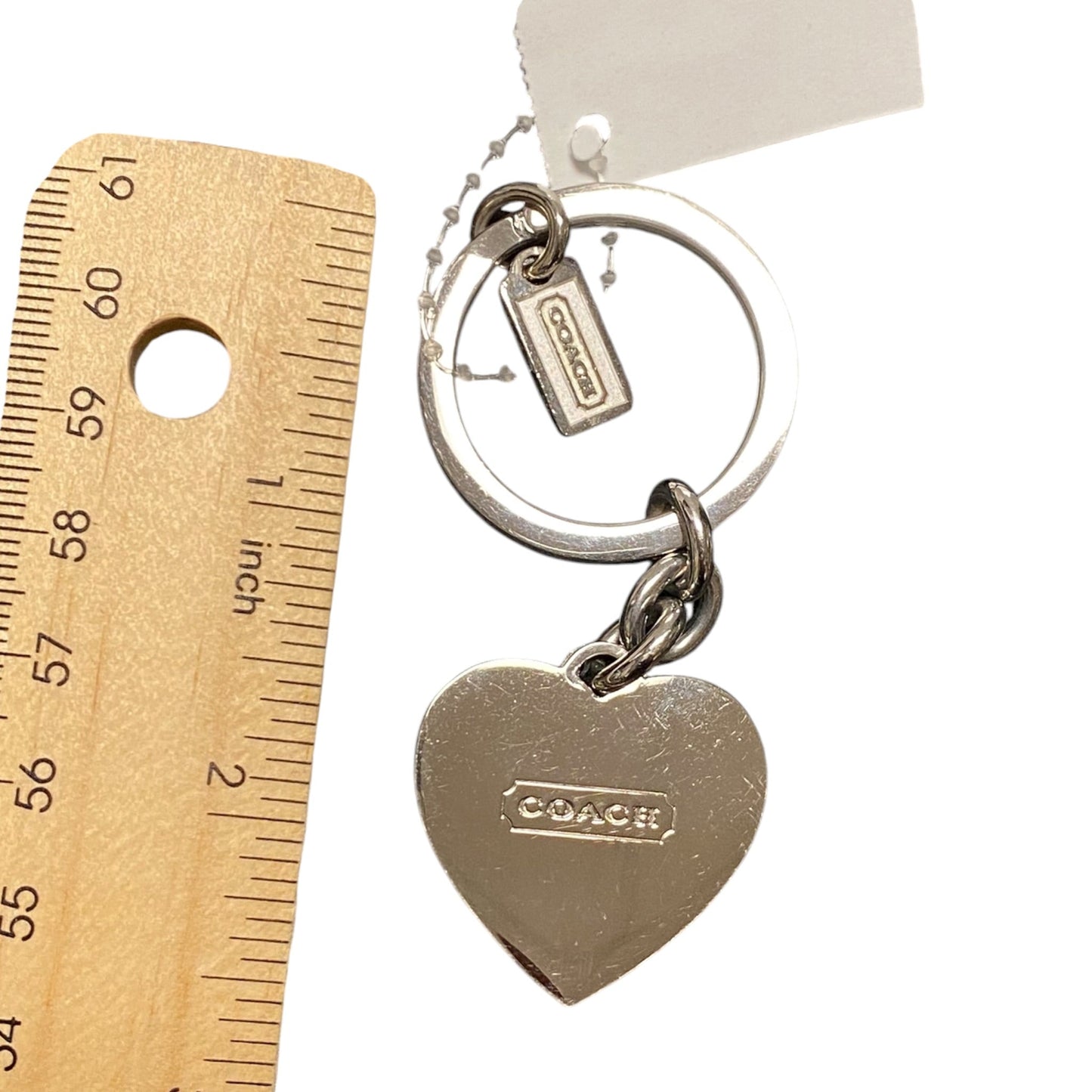 Key Chain Designer By Coach In Silver