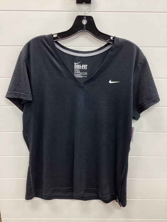 Athletic Top Ss By Nike Apparel In Black, Size:Xl