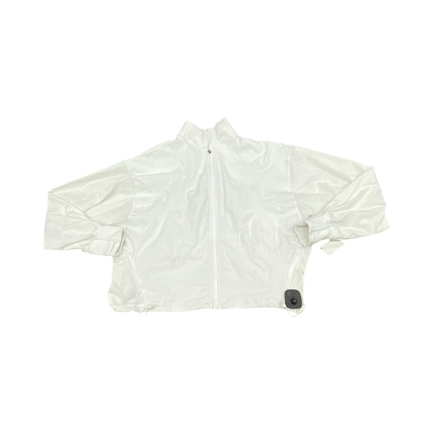 Athletic Jacket By Lululemon In White, Size:L