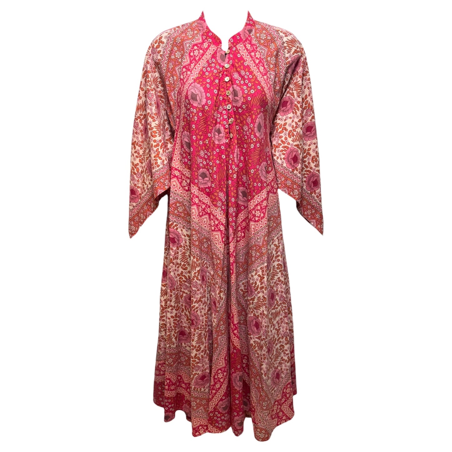 Silk Dress Casual Midi By Natalie Martin In Floral Print, Size: S
