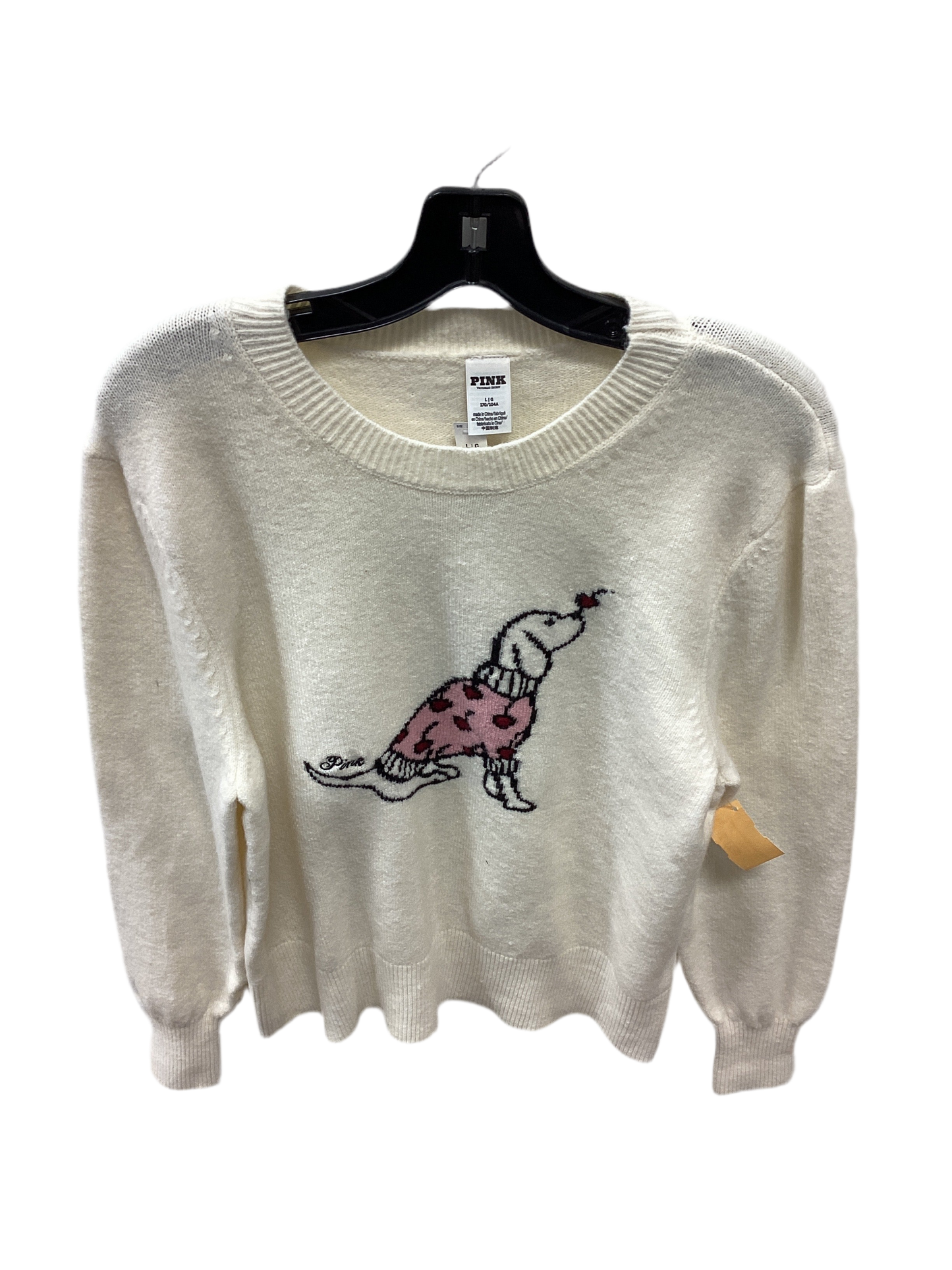 Sweater By Pink In White, Size:L