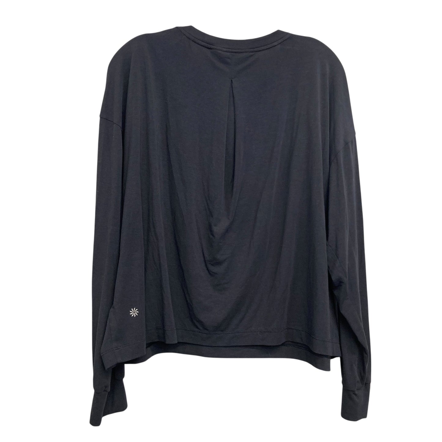 Athletic Top Ls Crewneck By Athleta In Black, Size:L