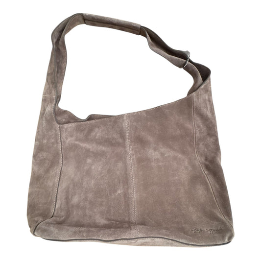 Handbag Leather By Lucky Brand In Taupe, Size:Medium