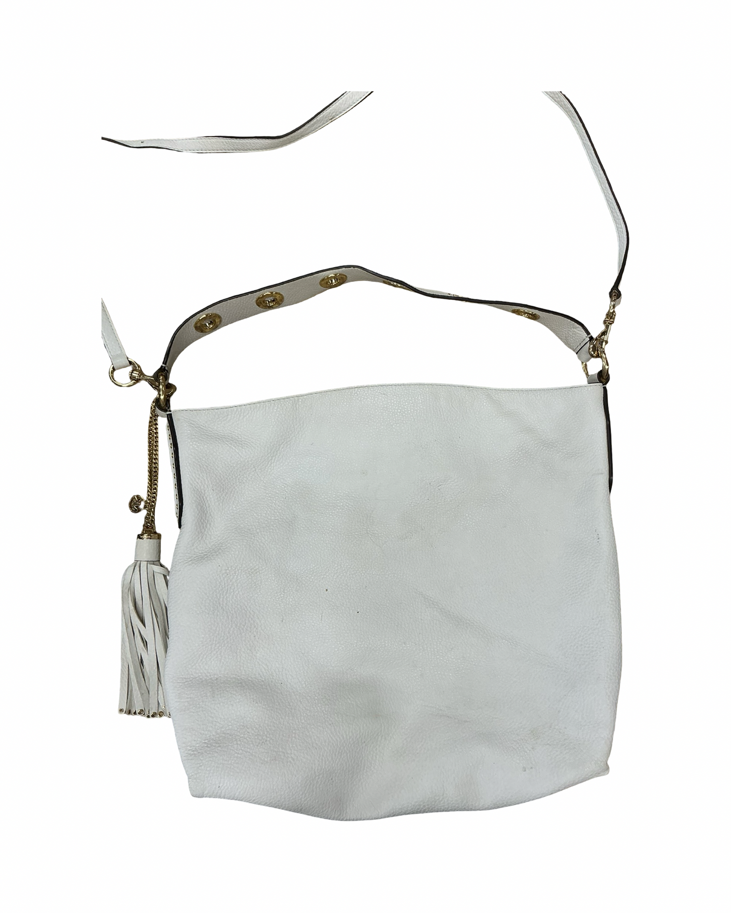 Handbag Designer By Michael Kors In White, Size:Large