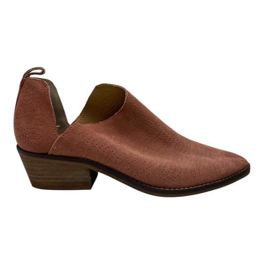 Boots Ankle Heels By Lucky Brand In Pink, Size:7.5