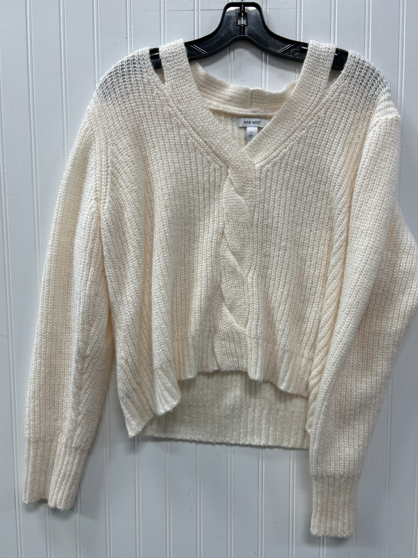 Sweater By Nine West In Cream, Size:L