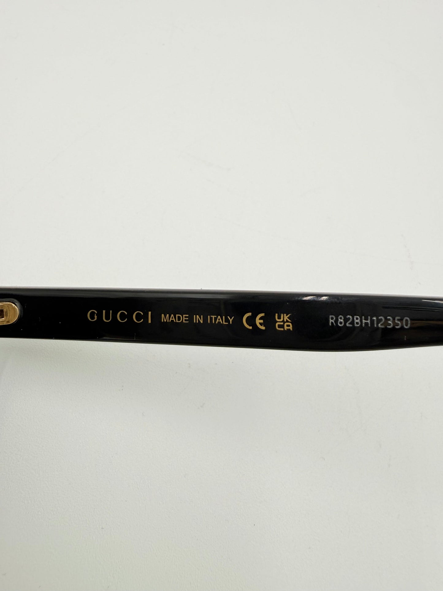 Sunglasses Luxury Designer By Gucci In Black, Size: