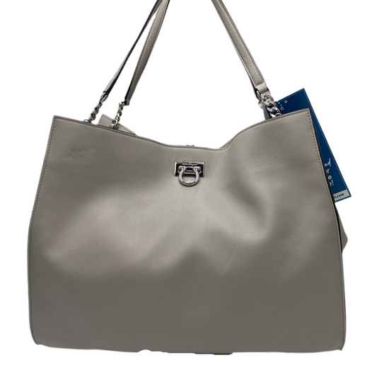 Ferragamo Gancini Clasp Leather Luxury Tote w/ Pouchette