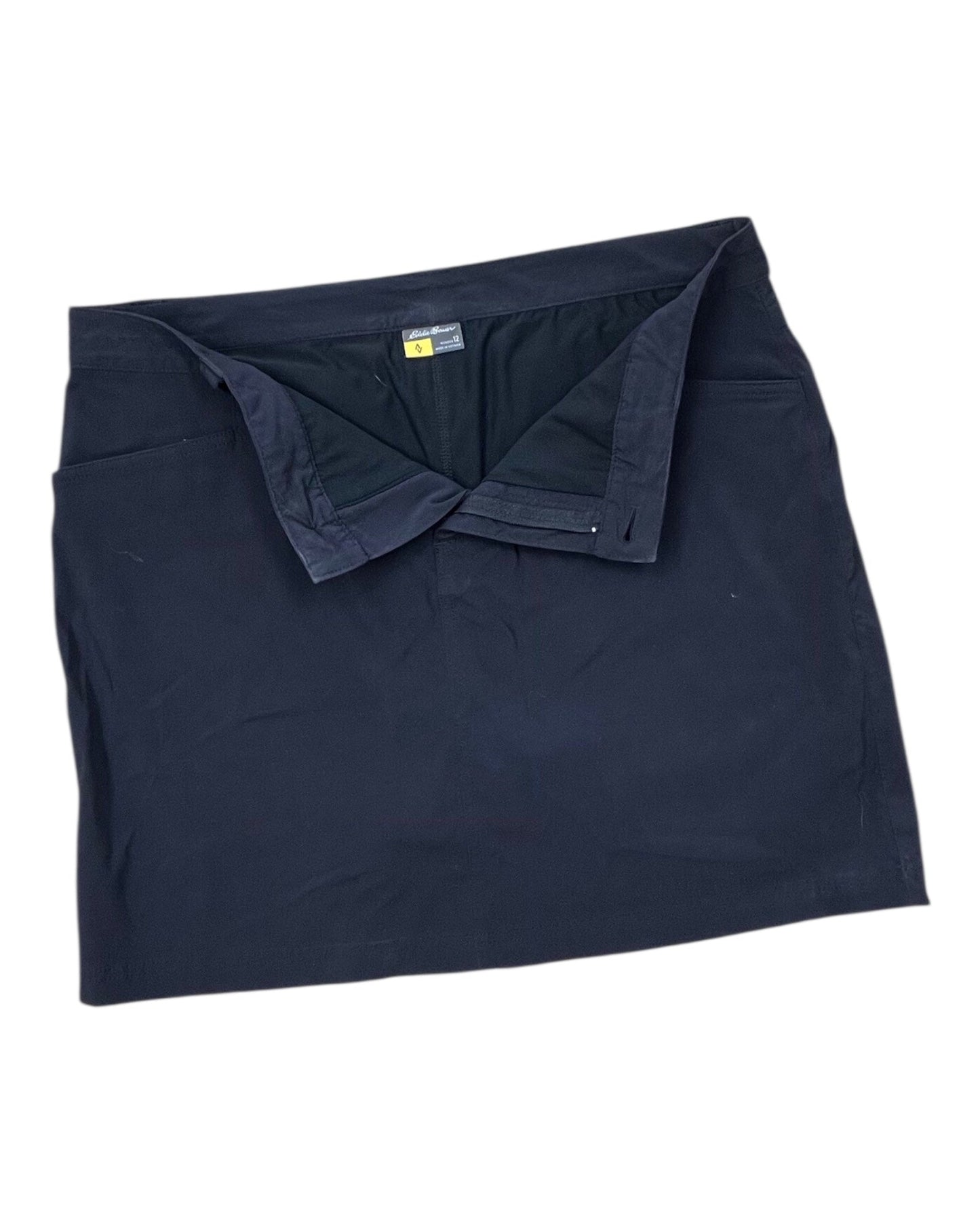 Skort By Eddie Bauer In Black, Size:12