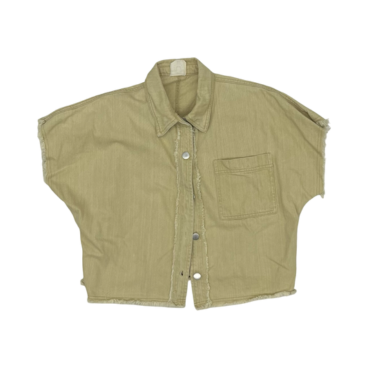 Jacket Denim By Fantastic Fawn In Tan, Size:S
