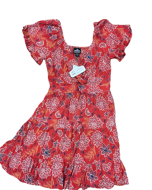 Dress Casual Midi By Angie In Orange, Size:L
