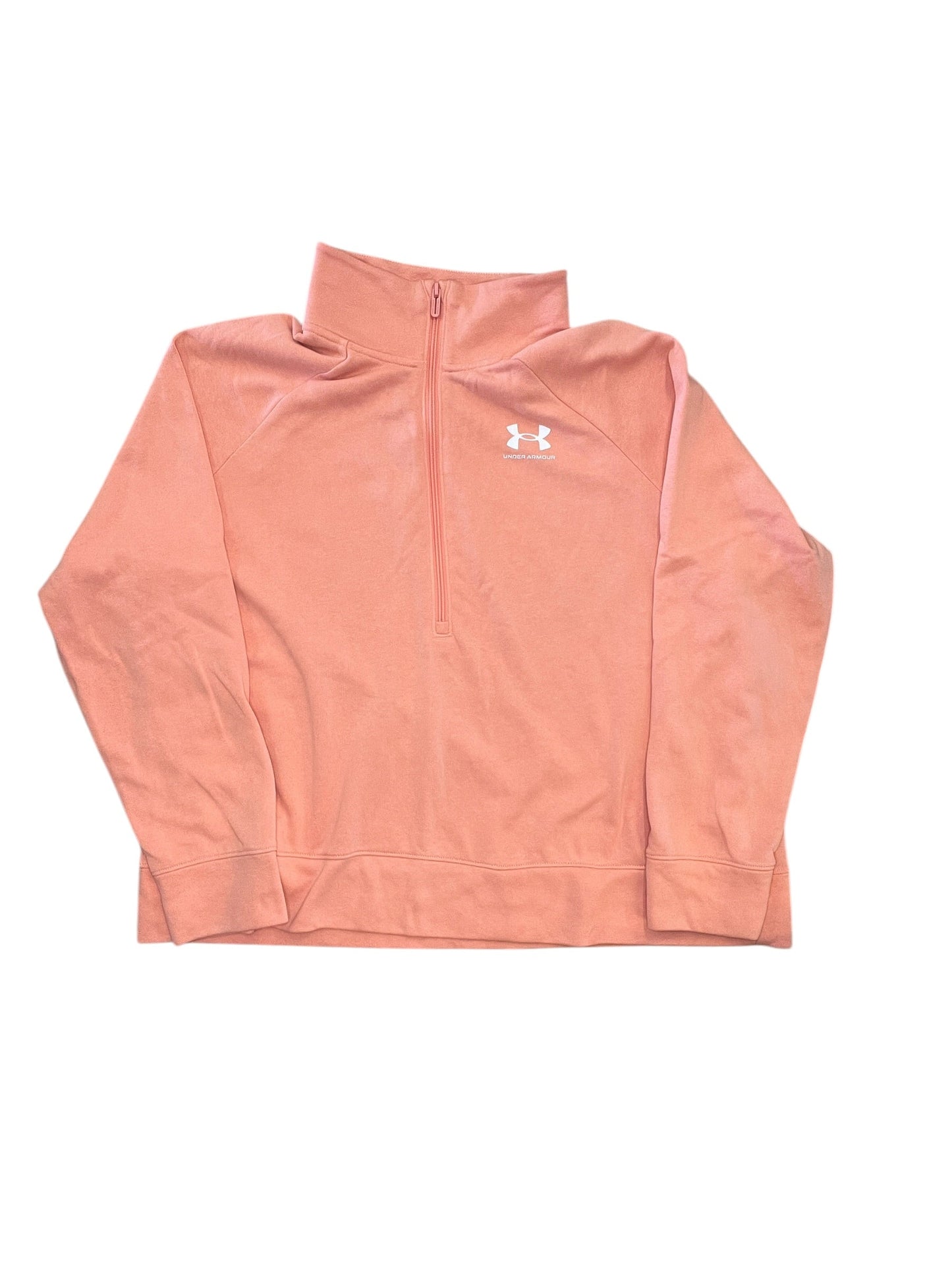 Athletic Top Ls Collar By Under Armour In Orange, Size:1X