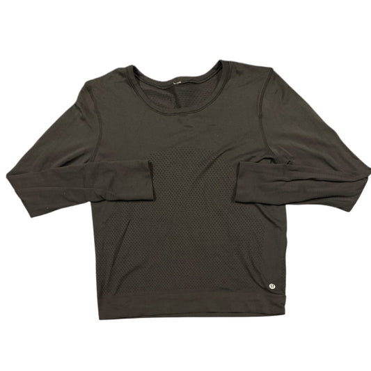 Athletic Top Ls Collar By Lululemon In Black, Size:S