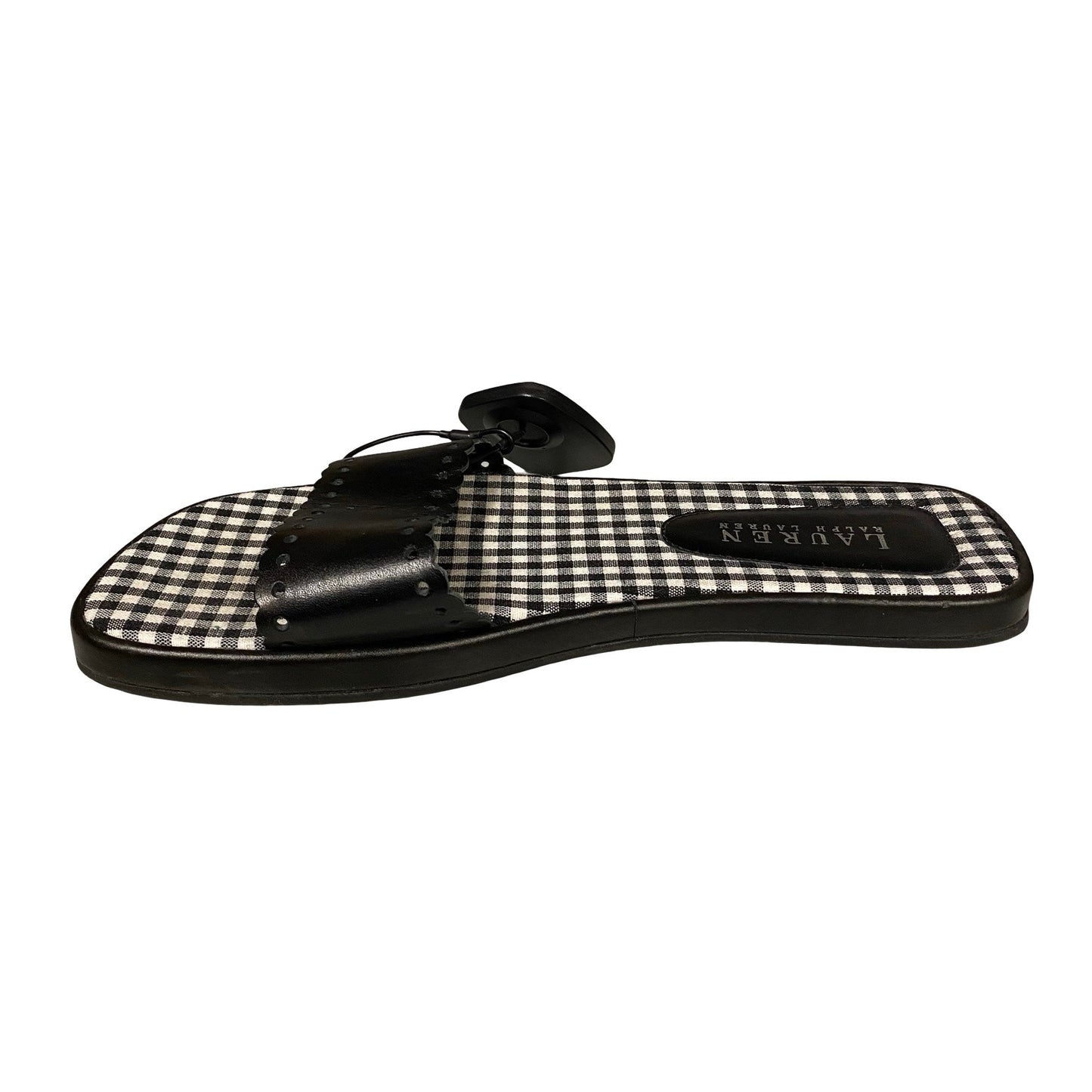 Sandals Flats By Ralph Lauren In Black & White, Size:7