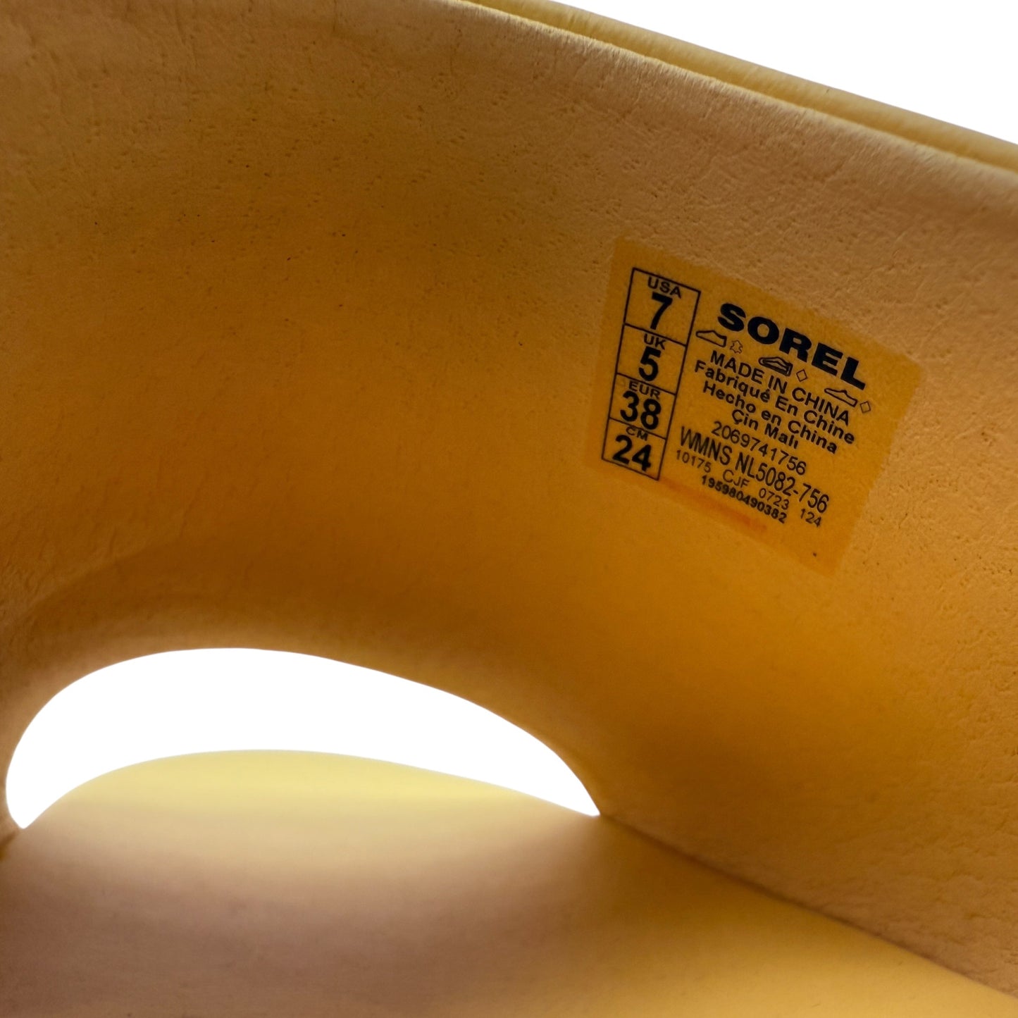 Dayspring Platform Slide Sandals By Sorel In Yellow, Size: 7