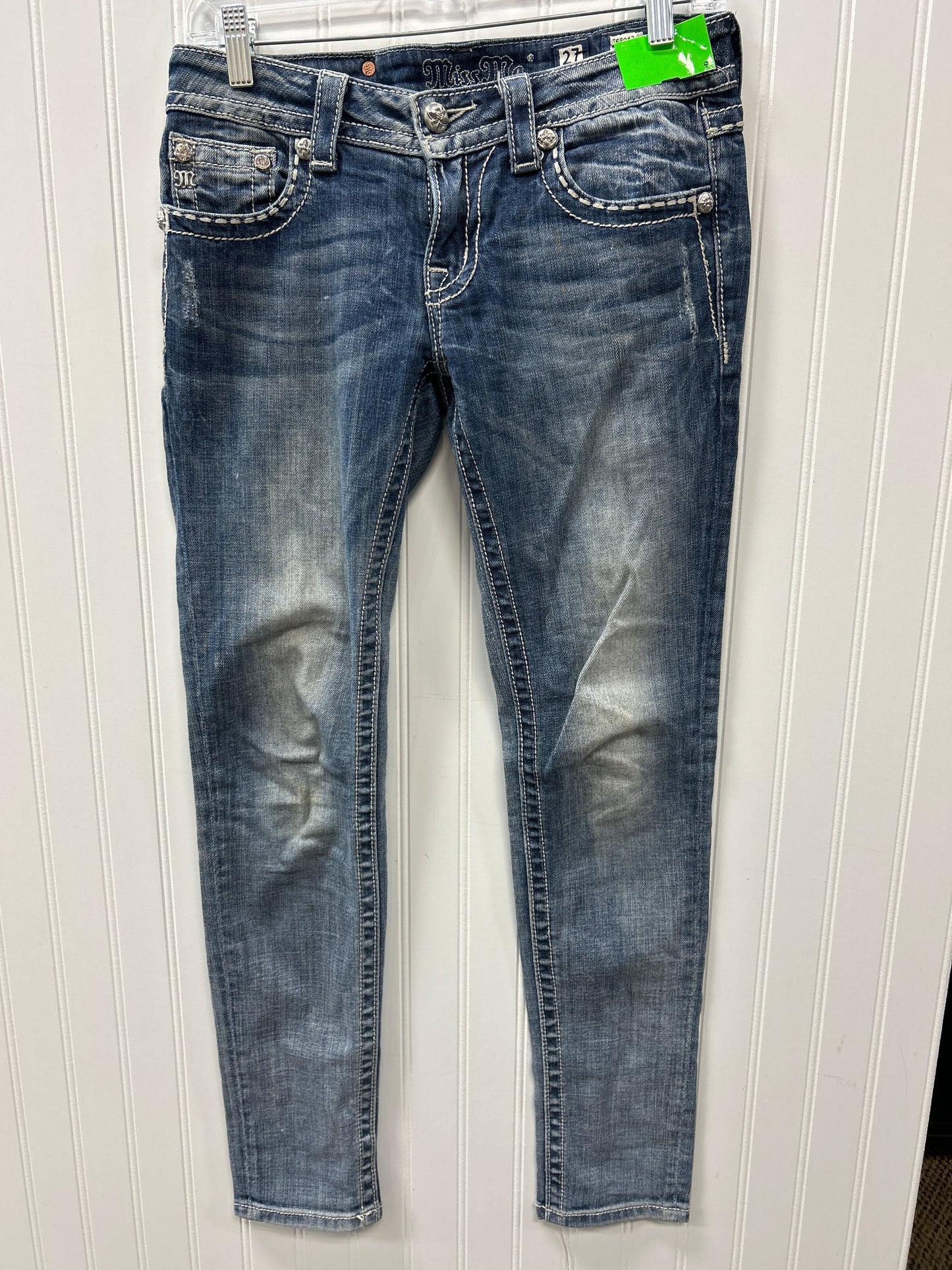 Jeans Skinny By Miss Me In Blue Denim, Size:4