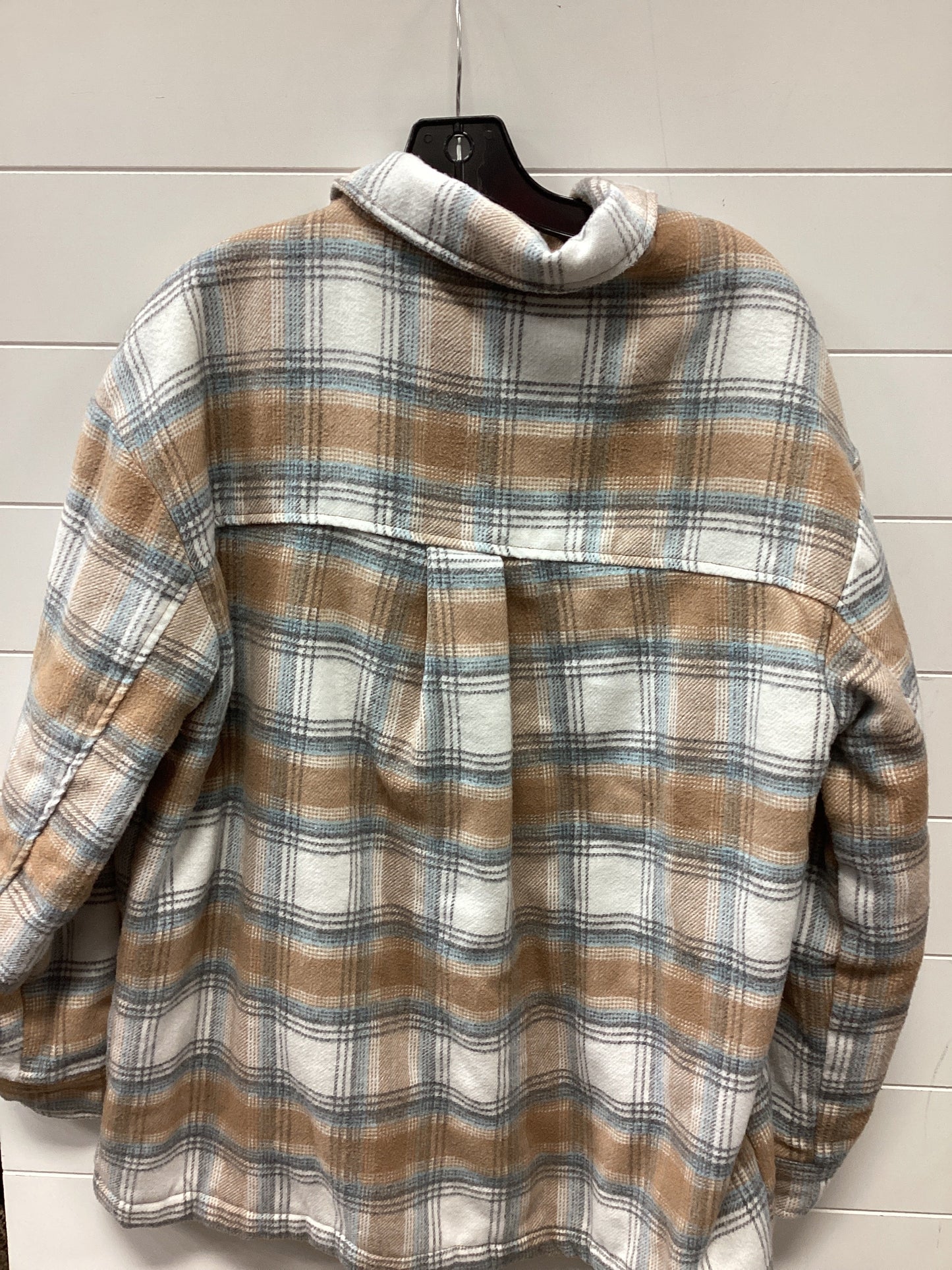 Jacket Fleece By Love Tree In Plaid Pattern, Size:L