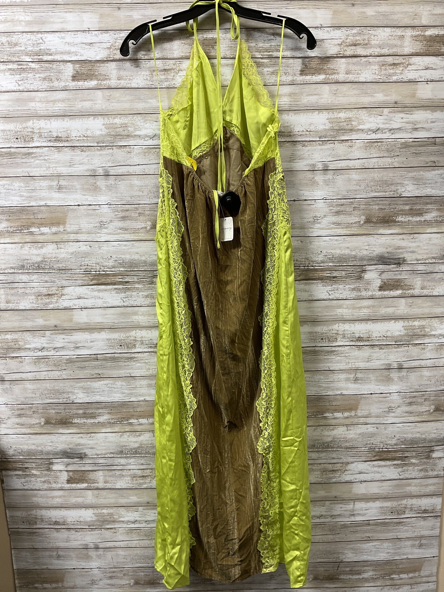 Dress Party Long By Free People In Green & Tan, Size:L