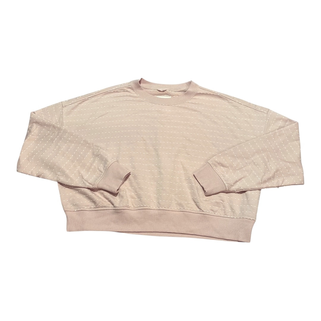 Sweatshirt Crewneck By Aerie In Tan & White, Size:Xs
