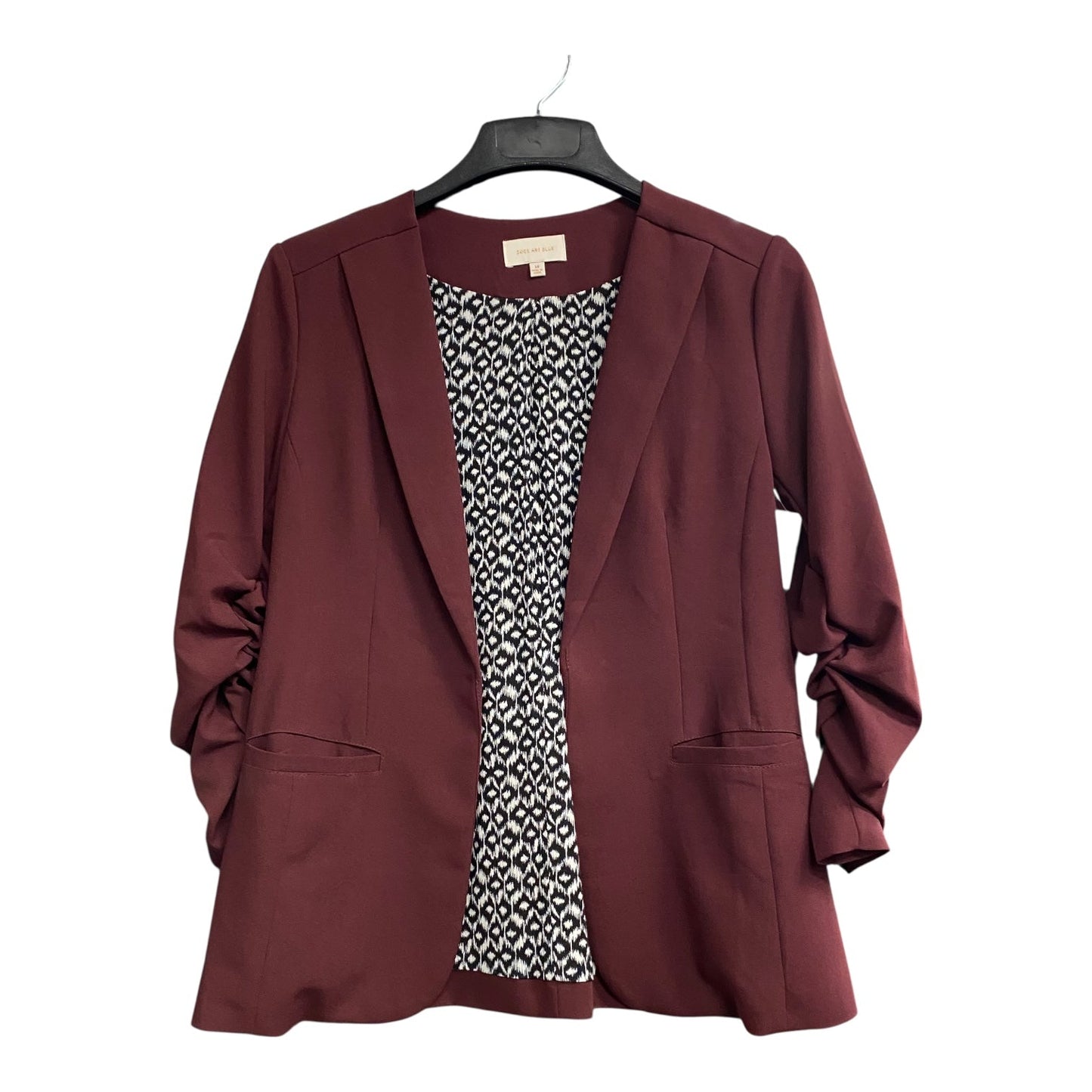 Blazer By Skies Are Blue In Maroon, Size:M