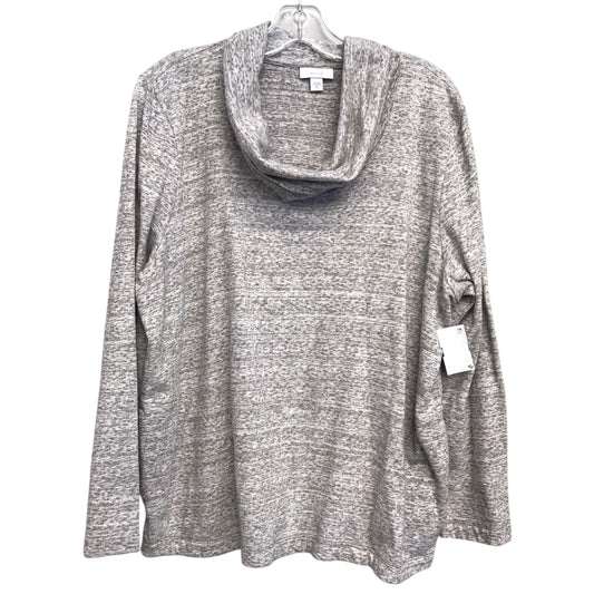 Top Ls By Pure Jill In Grey & Taupe, Size:Xl