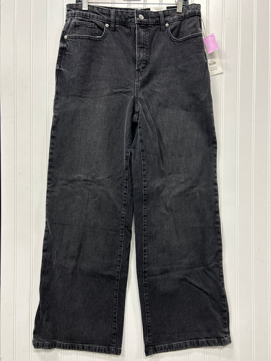 Jeans Wide Leg By Free Assembly In Black Denim, Size:10