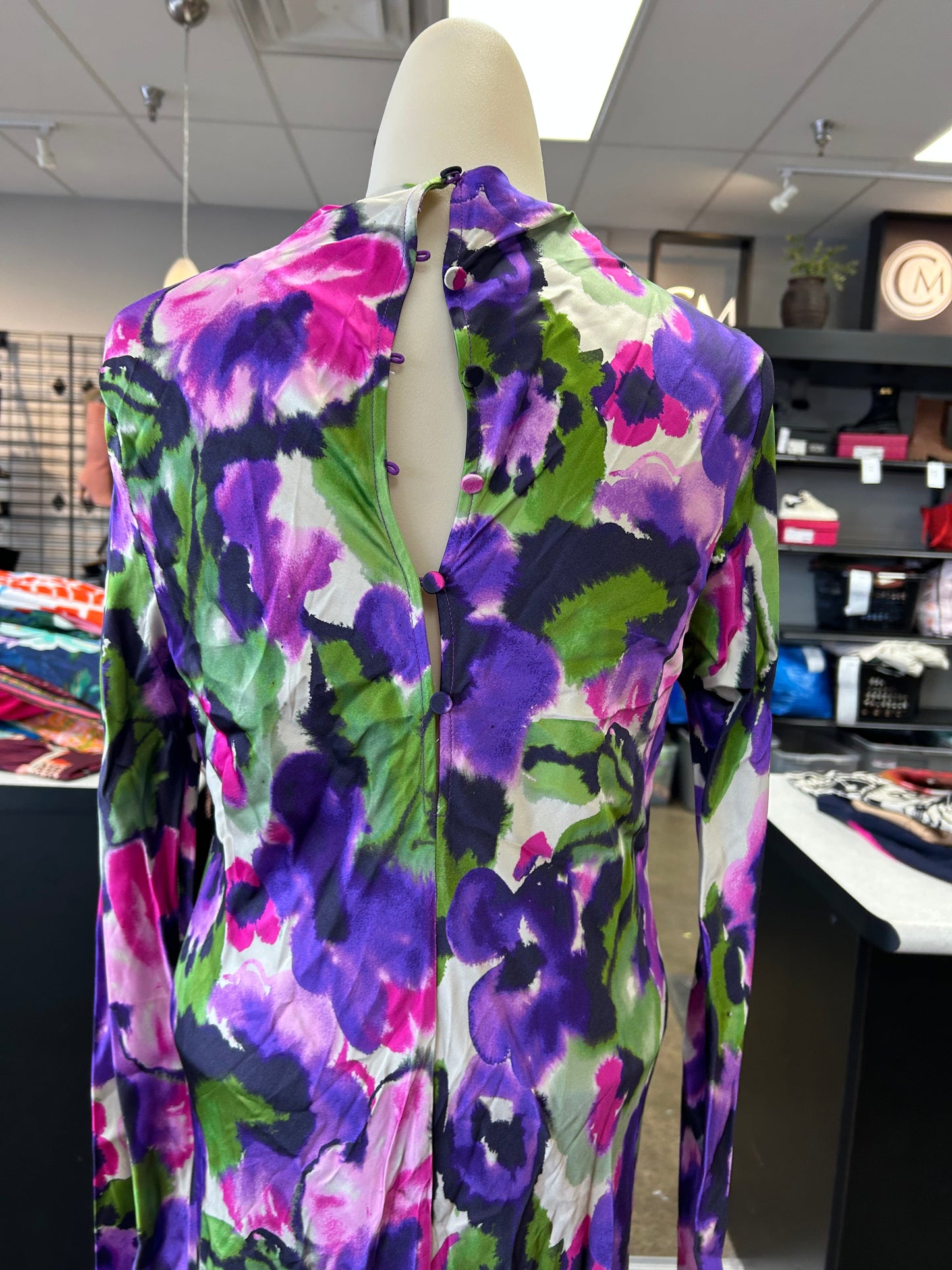 Dress Casual Maxi By Frnch In Green & Purple, Size:M