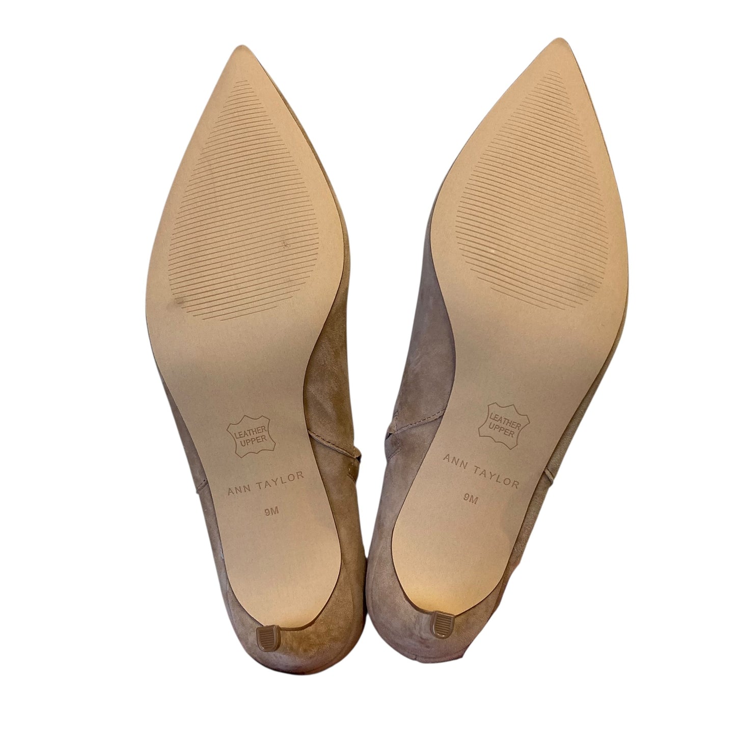Boots Ankle Heels By Ann Taylor In Tan, Size:9