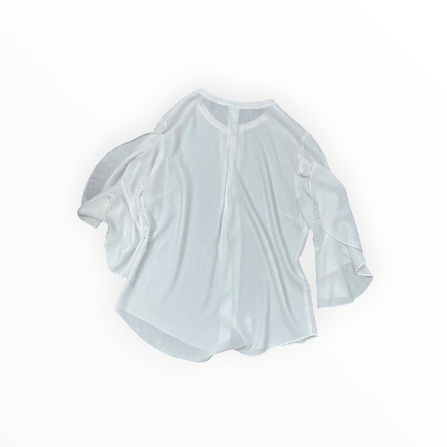 Blouse 3/4 Sleeve By Cabi In White, Size:S
