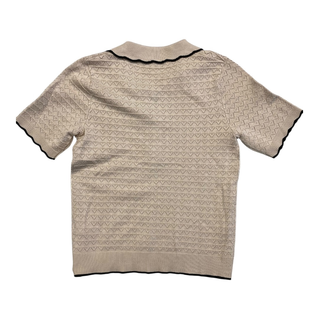 Top Ss By Adrianna Papell In Black & Tan, Size:Xs