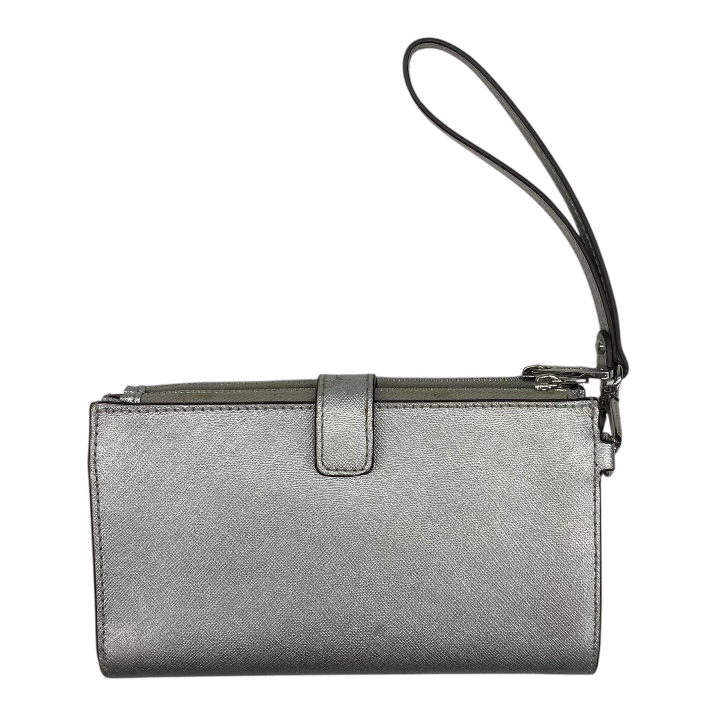 Wristlet Designer By Michael Kors In Silver, Size:Medium