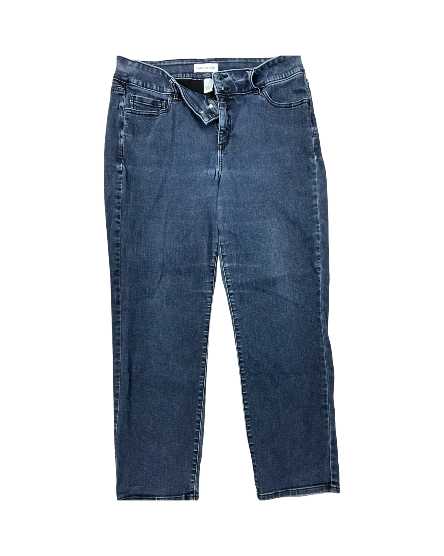 Jeans Straight By Lane Bryant In Blue Denim, Size:18