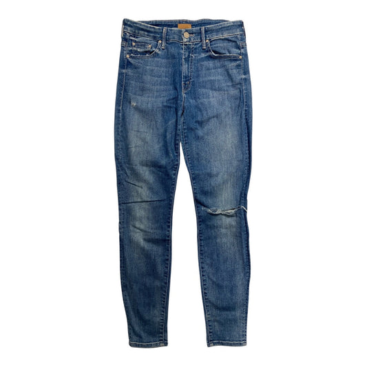 Jeans Skinny By Mother In Blue Denim, Size:6