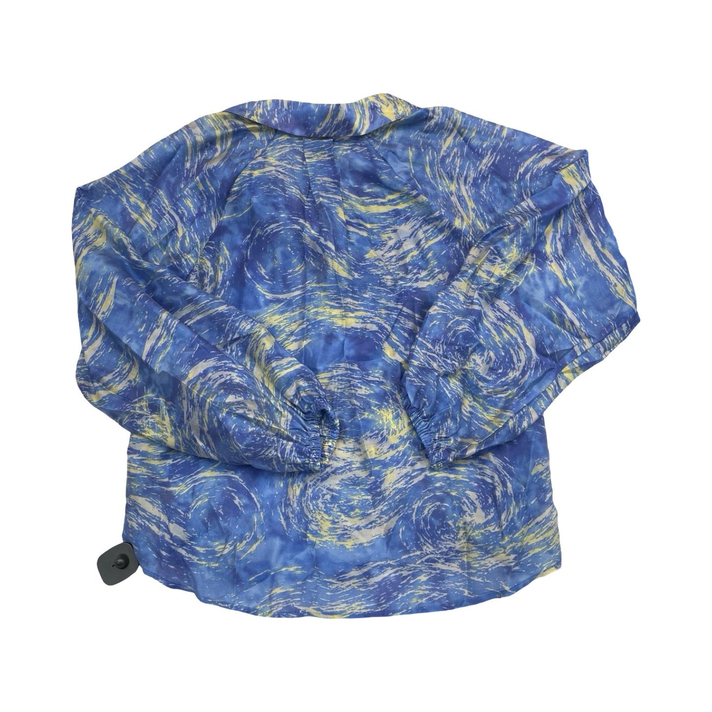 Top Ls By Worthington In Blue & Yellow, Size:L