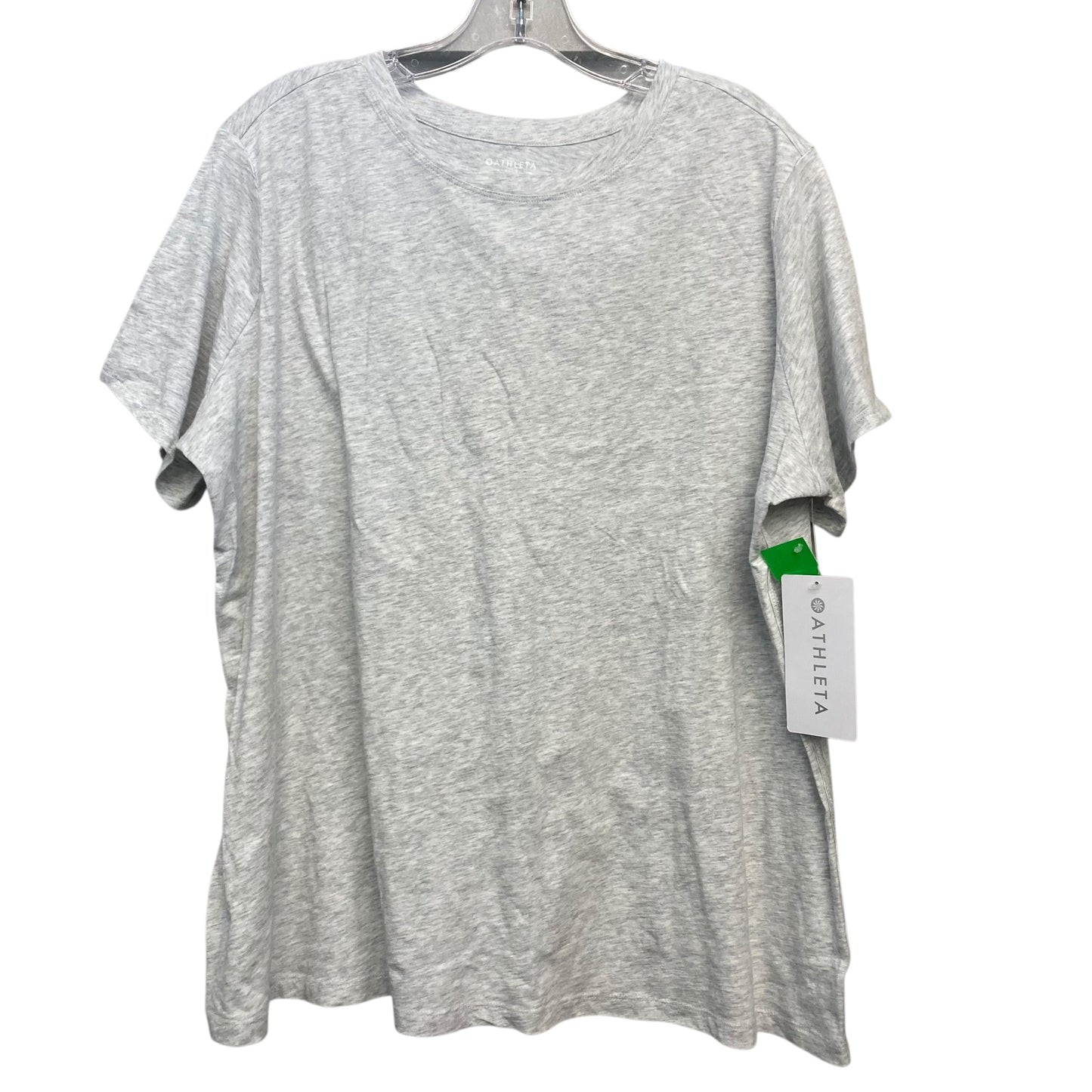 Athletic Top Ss By Athleta In Grey, Size:2X