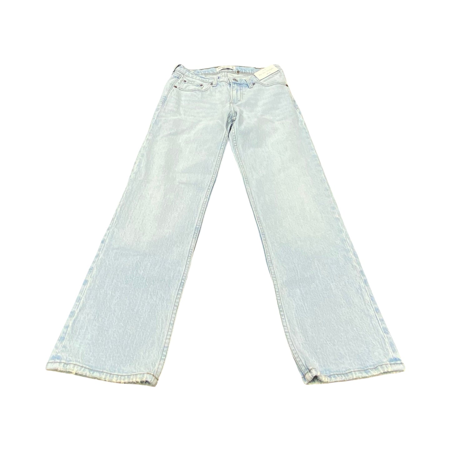 Jeans Straight By Abercrombie And Fitch In Blue Denim, Size:2