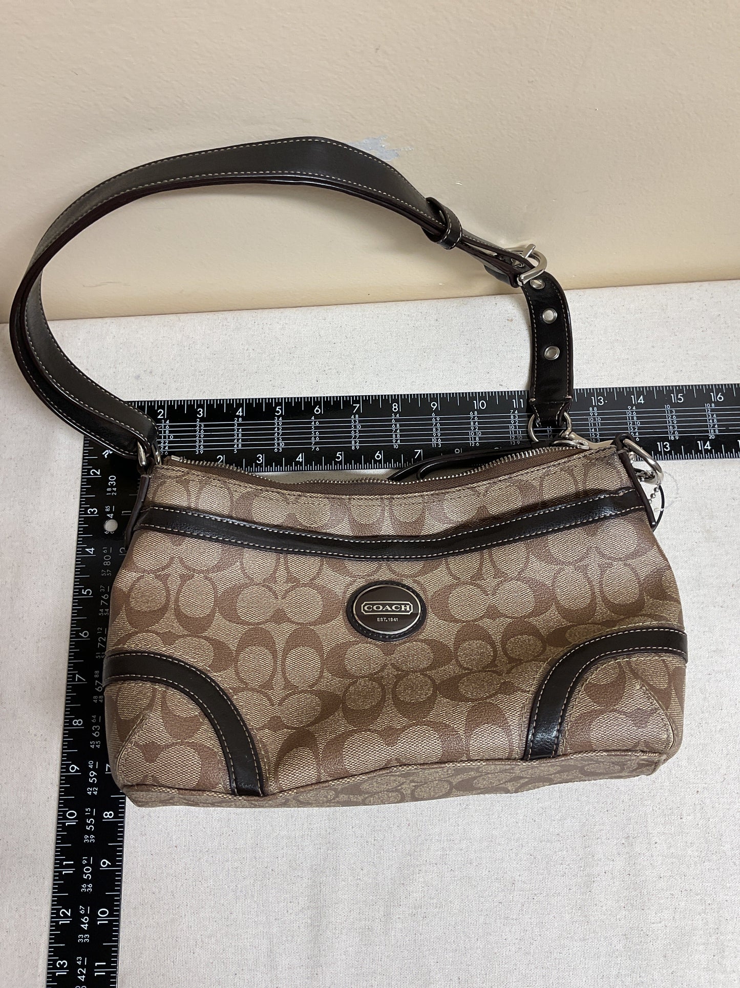 Handbag Designer By Coach In Brown, Size:Medium