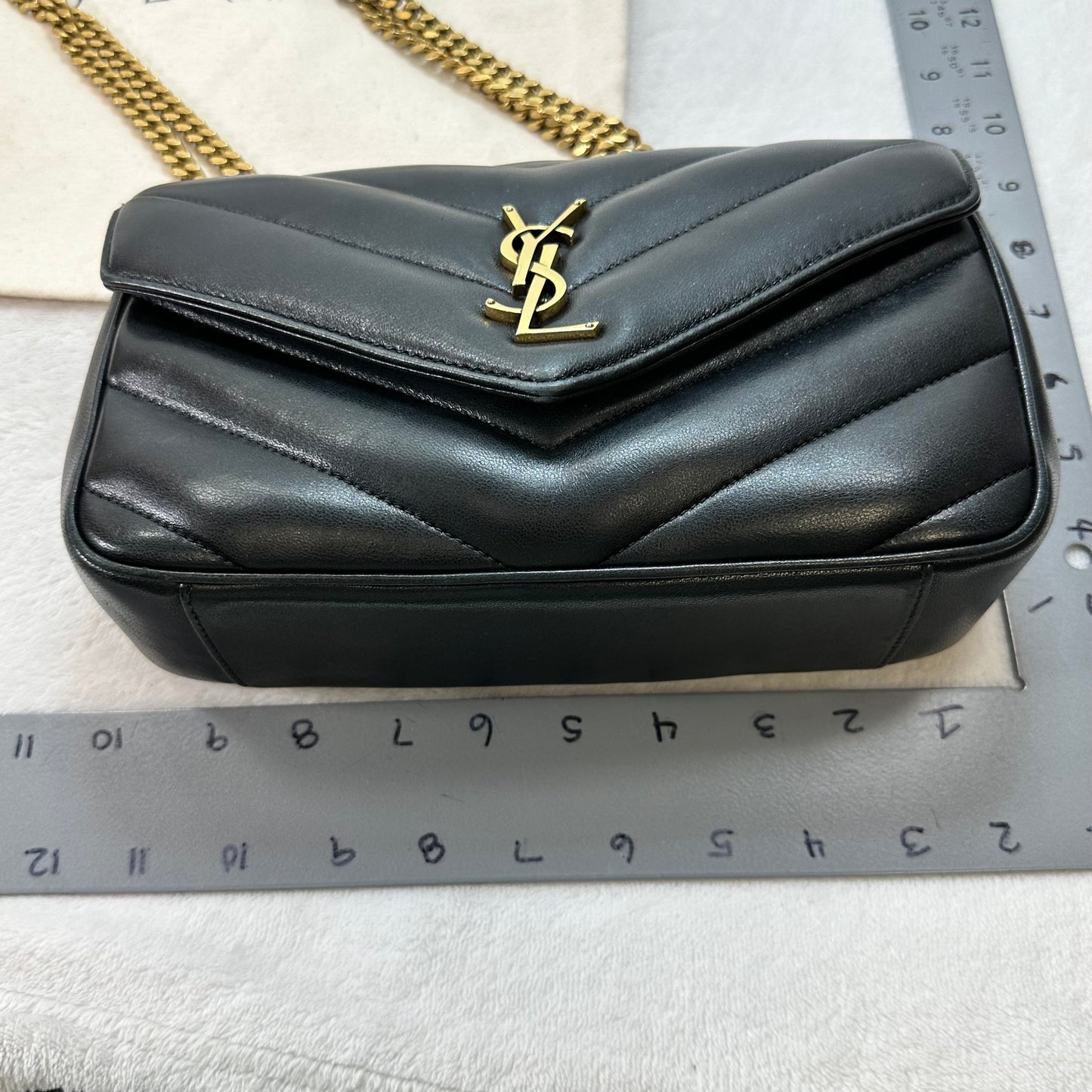 Loulou Matelassé lambskin Small Shoulder Bag Crossbody Luxury Designer By Yves Saint Laurent, Size: Small
