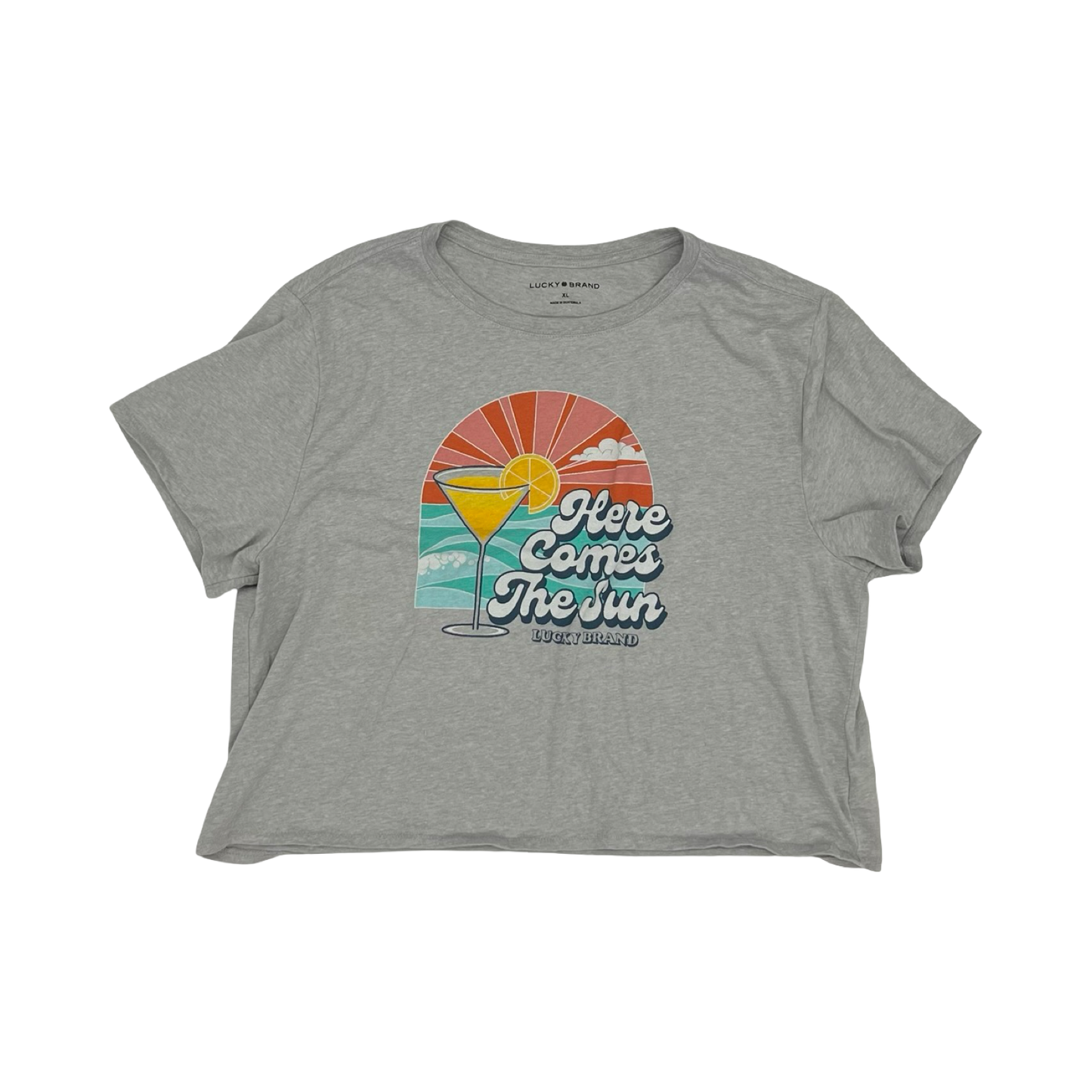 Top Ss By Lucky Brand In Grey, Size:Xl